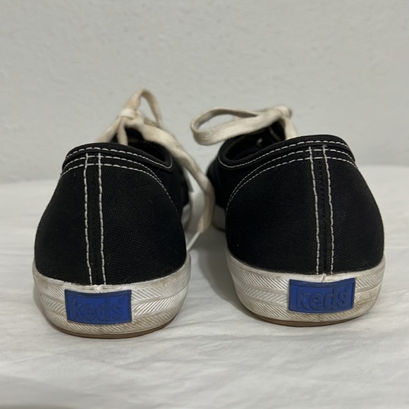 Black Lace Up Keds Sneakers Size 8.5 White Shoe Strings Laces Used - Picture 5 of 16